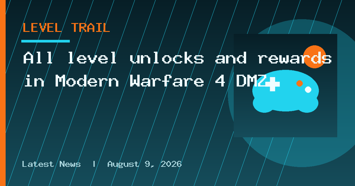 All level unlocks and rewards in Modern Warfare 4 DMZ